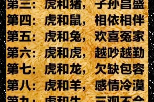 虎年份配对姻缘 虎年配对生肖？