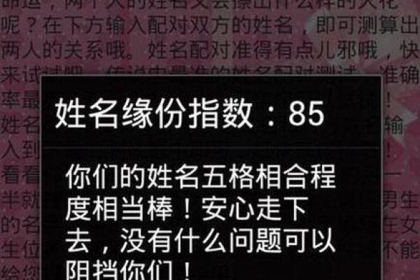 姓名配对姻缘911