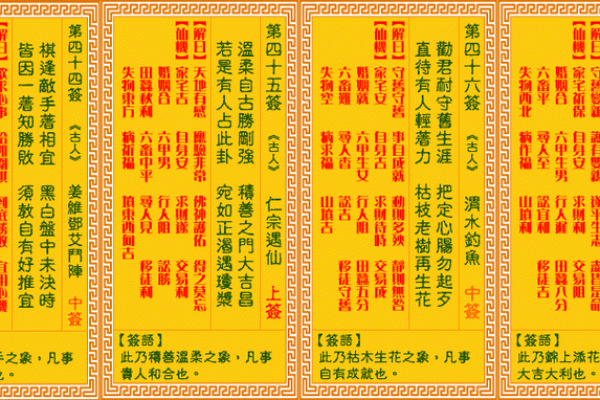 普贤灵签40签解签