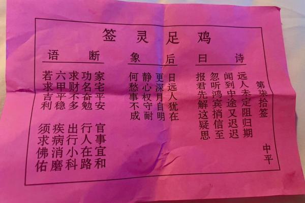 签灵音观第十三签解