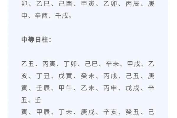 生辰八字吉凶查询表
