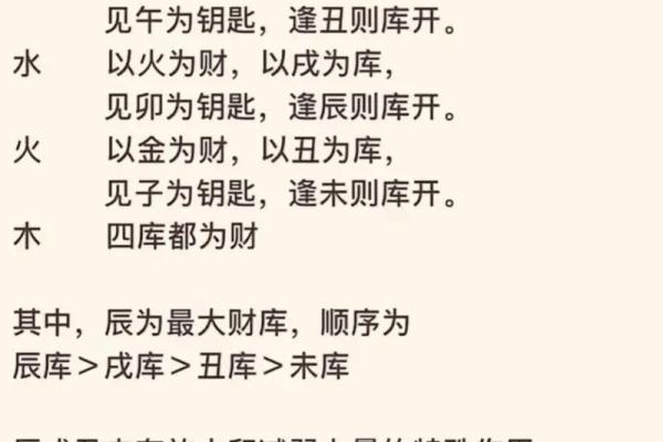 八字财库速查表