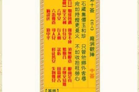 观音灵签82签问感情