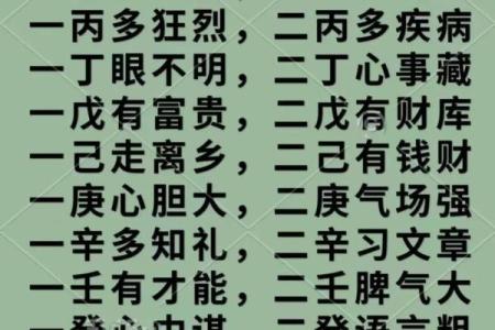 排四柱八字