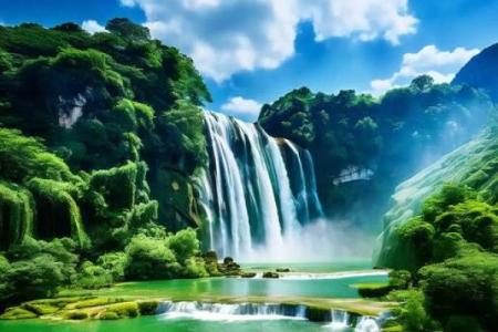 瀑布旁的房子风水