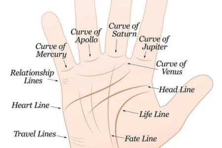 手纹算命图解 财富手纹解读